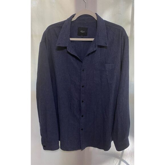 Rails Mens Navy Long Sleeve Button-Down Shirt Size XXL - Picture 1 of 4